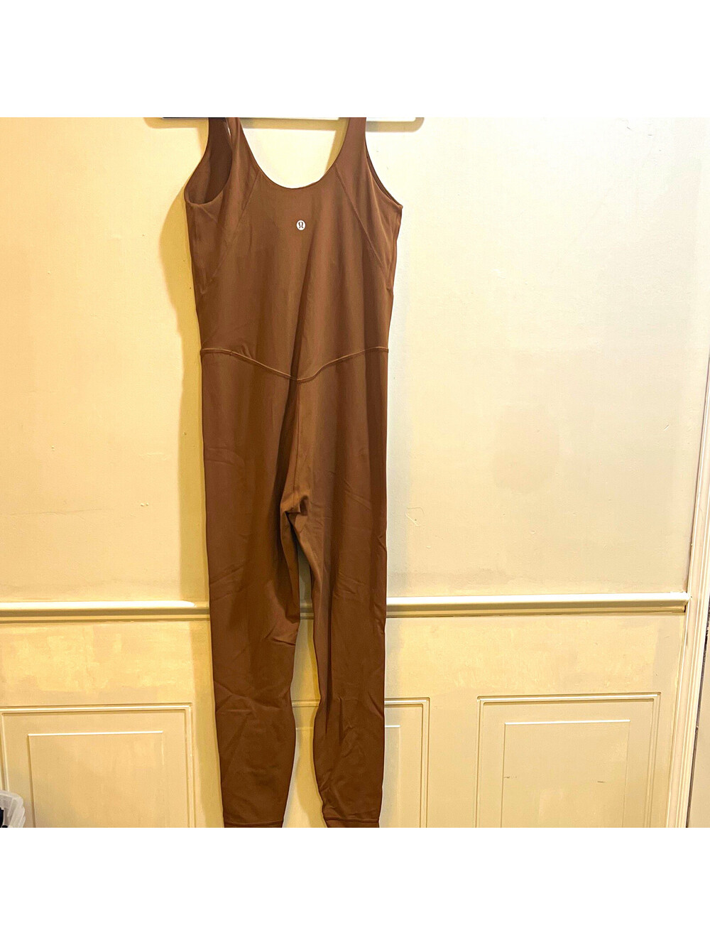 Align Lululemon Women’s Brown V-Neck Sleeveless Skinny Leg Jumpsuit Size 6